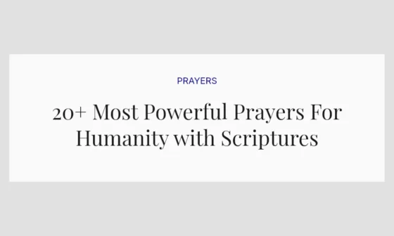 20+ Most Powerful Prayers For Humanity with Scriptures