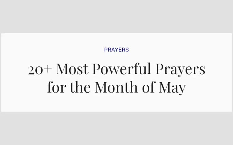 20+ Most Powerful Prayers for the Month of May