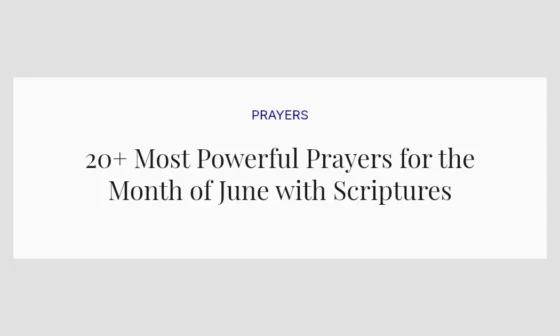 20+ Most Powerful Prayers for the Month of June with Scriptures