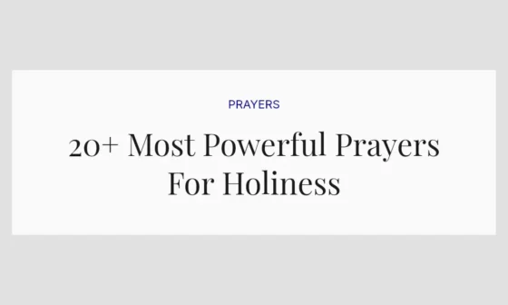 20+ Most Powerful Prayers For Holiness