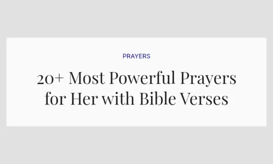 20+ Most Powerful Prayers for Her with Bible Verses