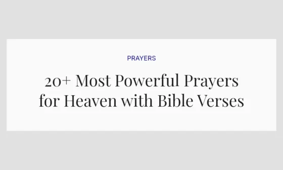 20+ Most Powerful Prayers for Heaven with Bible Verses