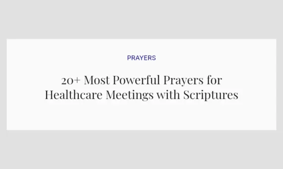 20+ Most Powerful Prayers for Healthcare Meetings with Scriptures