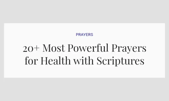 20+ Most Powerful Prayers for Health with Scriptures