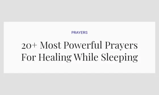 20+ Most Powerful Prayers For Healing While Sleeping