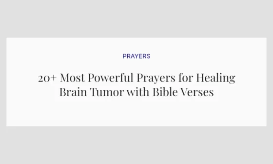 20+ Most Powerful Prayers for Healing Brain Tumor with Bible Verses