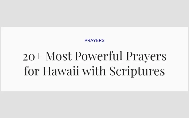 20+ Most Powerful Prayers for Hawaii with Scriptures