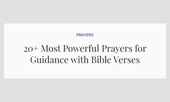 20+ Most Powerful Prayers for Guidance with Bible Verses