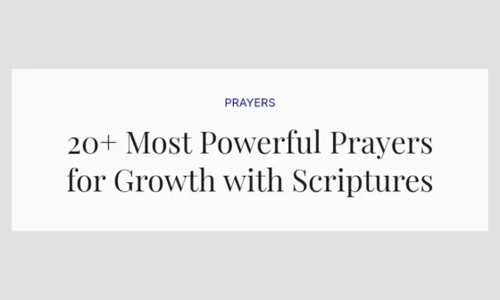 20+ Most Powerful Prayers for Growth with Scriptures