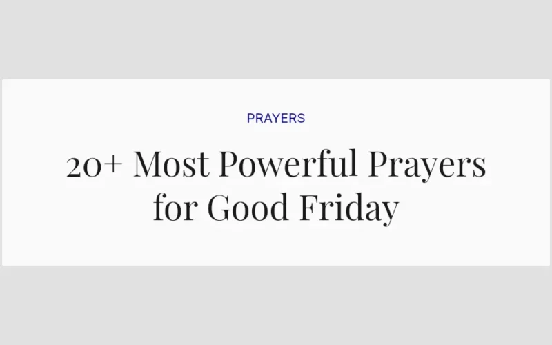 20+ Most Powerful Prayers for Good Friday
