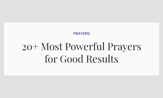 20+ Most Powerful Prayers for Good Results