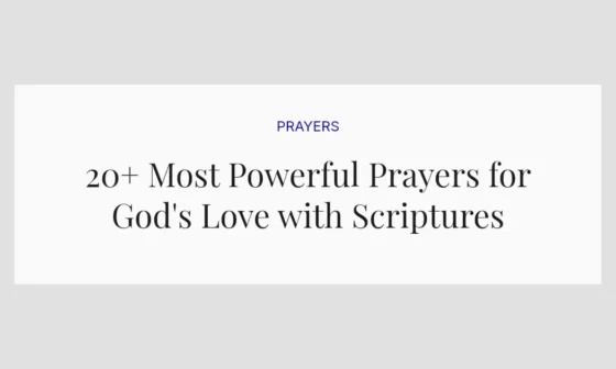20+ Most Powerful Prayers for God's Love with Scriptures