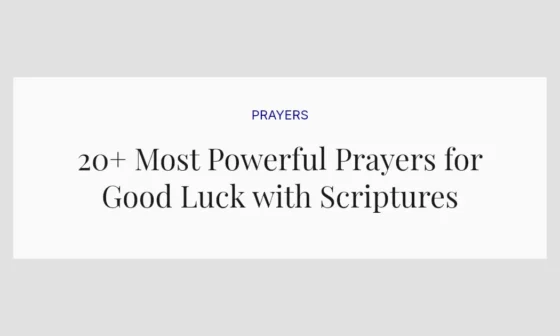 20+ Most Powerful Prayers for Good Luck with Scriptures