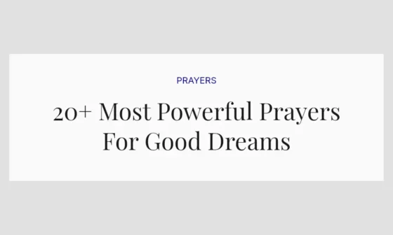 20+ Most Powerful Prayers For Good Dreams