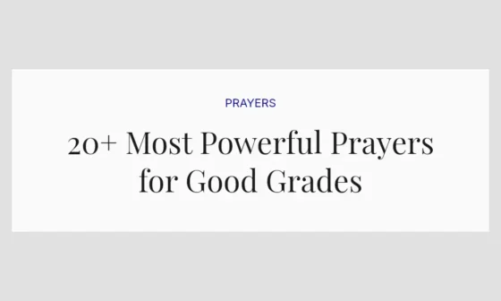 20+ Most Powerful Prayers for Good Grades