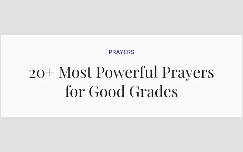 20+ Most Powerful Prayers for Good Grades
