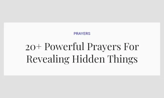 20+ Powerful Prayers For Revealing Hidden Things