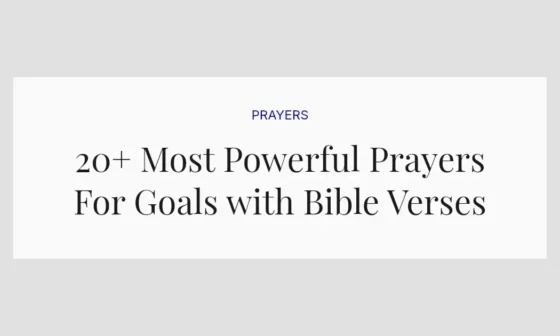 20+ Most Powerful Prayers For Goals with Bible Verses