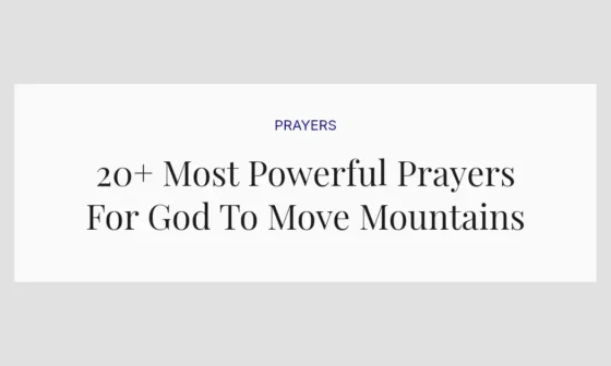 20+ Most Powerful Prayers For God To Move Mountains