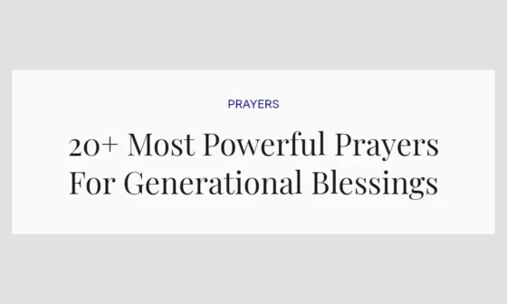 20+ Most Powerful Prayers For Generational Blessings