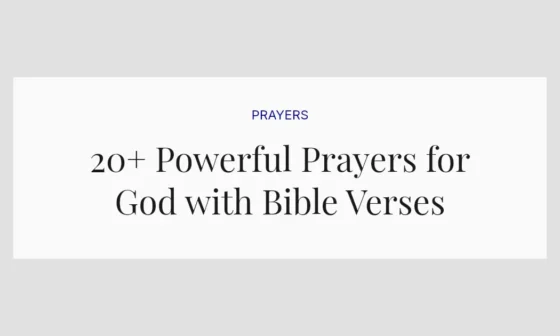 20+ Powerful Prayers for God with Bible Verses