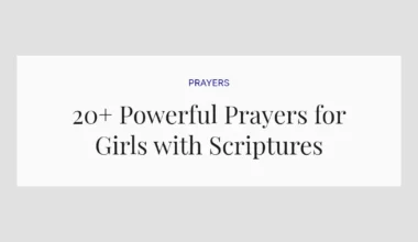 20+ Powerful Prayers for Girls with Scriptures