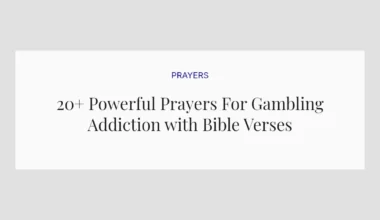 20+ Powerful Prayers For Gambling Addiction with Bible Verses