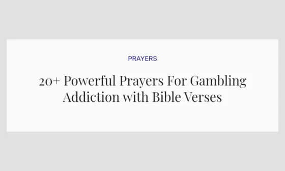 20+ Powerful Prayers For Gambling Addiction with Bible Verses