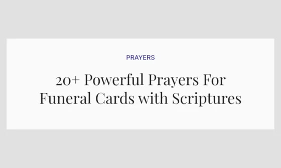 20+ Powerful Prayers For Funeral Cards with Scriptures