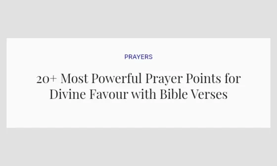 20+ Most Powerful Prayer Points for Divine Favour with Bible Verses
