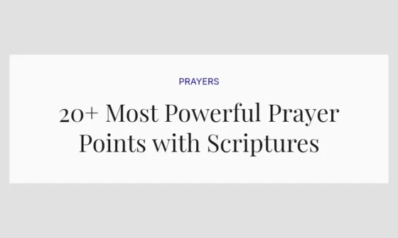 20+ Most Powerful Prayer Points with Scriptures