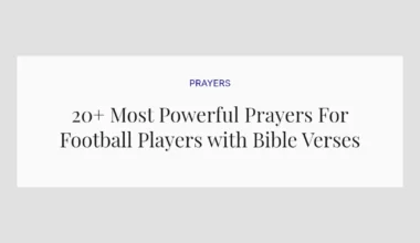 20+ Most Powerful Prayers For Football Players with Bible Verses