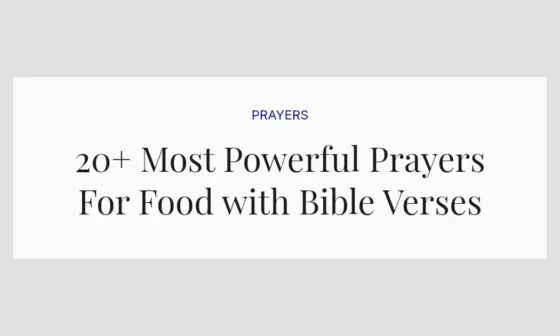 20+ Most Powerful Prayers For Food with Bible Verses