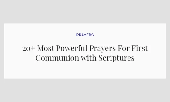 20+ Most Powerful Prayers For First Communion with Scriptures