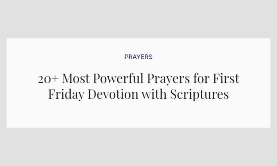 20+ Most Powerful Prayers for First Friday Devotion with Scriptures