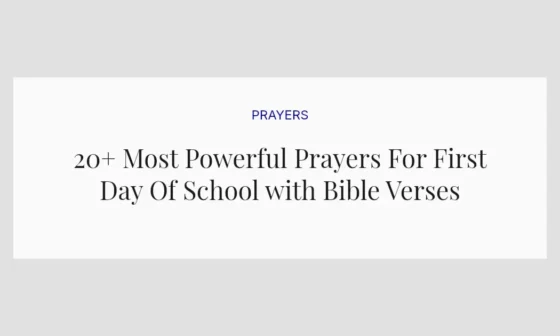 20+ Most Powerful Prayers For First Day Of School with Bible Verses