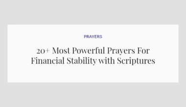 20+ Most Powerful Prayers For Financial Stability with Scriptures