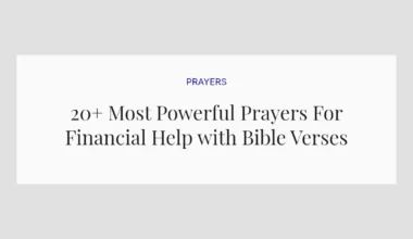 20+ Most Powerful Prayers For Financial Help with Bible Verses