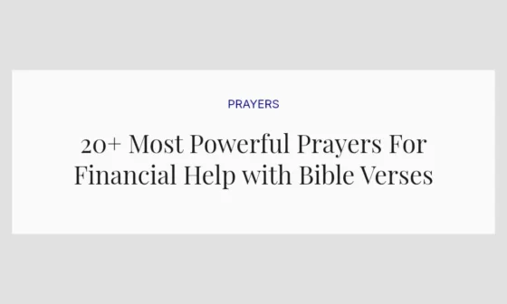 20+ Most Powerful Prayers For Financial Help with Bible Verses