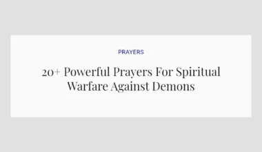 20+ Powerful Prayers For Spiritual Warfare Against Demons