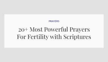 20+ Most Powerful Prayers For Fertility with Scriptures