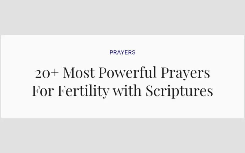 20+ Most Powerful Prayers For Fertility with Scriptures