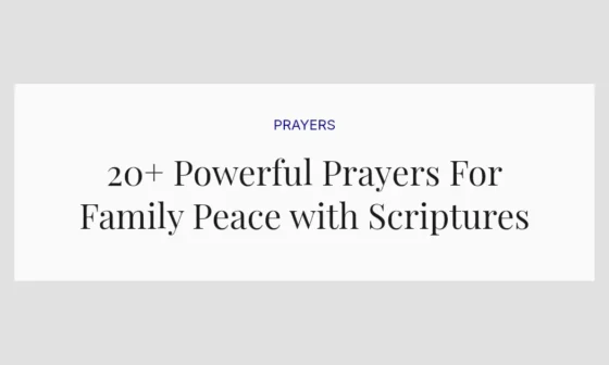 20+ Powerful Prayers For Family Peace with Scriptures