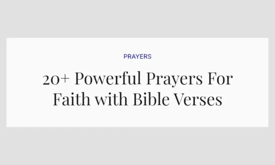 20+ Powerful Prayers For Faith with Bible Verses