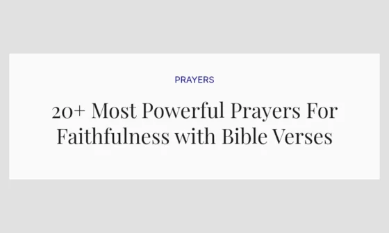 20+ Most Powerful Prayers For Faithfulness with Bible Verses