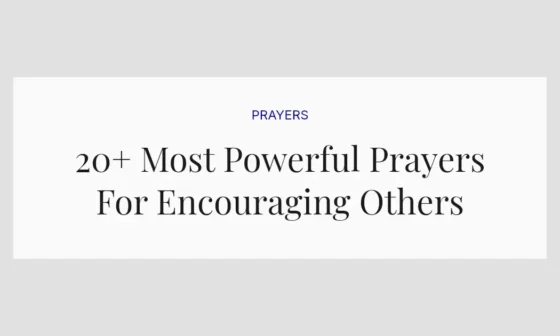 20+ Most Powerful Prayers For Encouraging Others