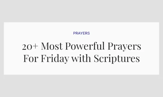 20+ Most Powerful Prayers For Friday with Scriptures