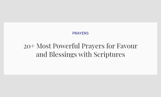 20+ Most Powerful Prayers for Favour and Blessings with Scriptures
