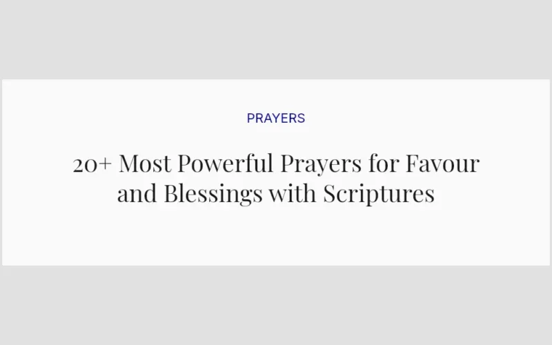 20+ Most Powerful Prayers for Favour and Blessings with Scriptures