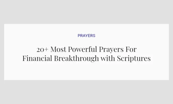 20+ Most Powerful Prayers For Financial Breakthrough with Scriptures